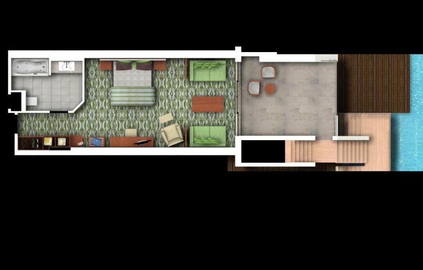 Family Room with Terrace – Pool View