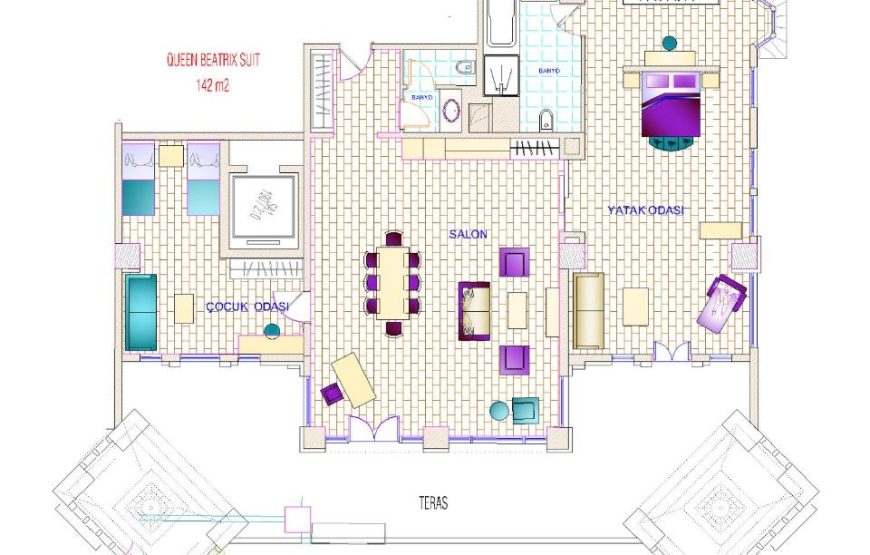 Queen Beatrix Suite with Spa Bath